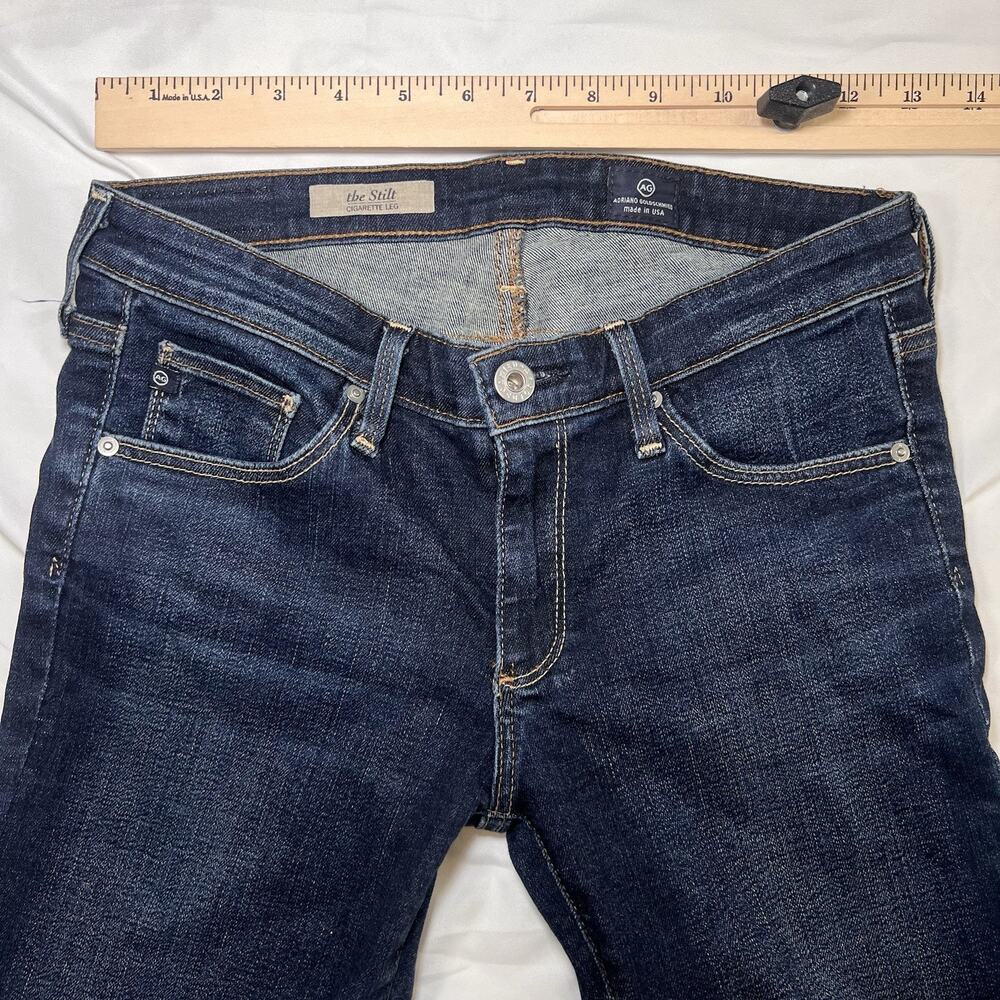 AG Adriano Goldschmied Jeans Womens Size 26R Blue Denim The Stilt Cigarette Leg - Picture 8 of 13